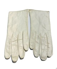 Vintage Lord  Taylor White 100 Leather Women  s Gloves FRANCE