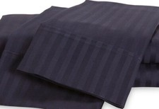  2 Luxor 100 Egyptian Cotton Pillow Cases 400 TC  King 20 x 40  Navy NEW 