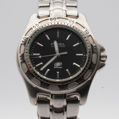 Fossil Quartz Men's Watch 1 13/32in Nice Condition Vintage Wrist Watch