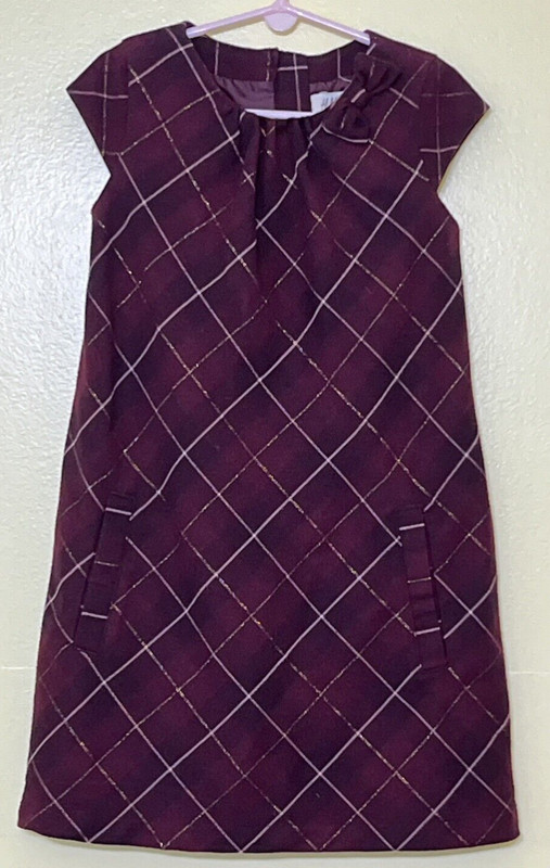 H & M Girls Sleeveless Dress MAROON Size 6-7