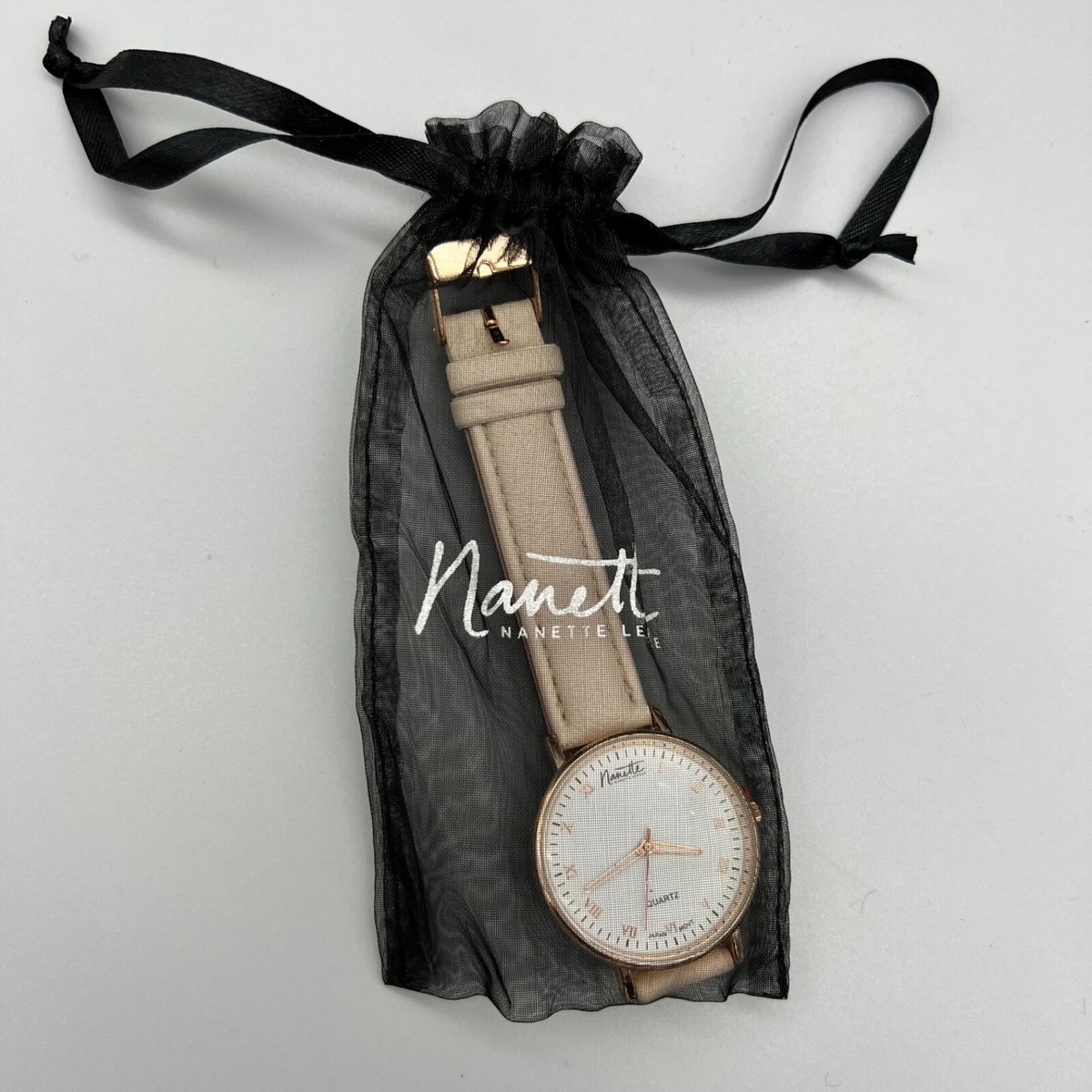 NEW! Nanette Lepore Vegan Leather Rose Gold Tone Watch  display picture 3