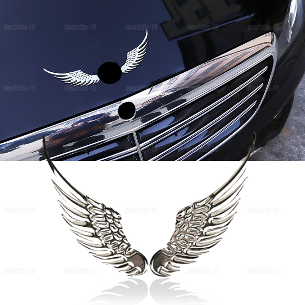 Calcomanía 3D De Alas De águila Para Coche - Aleación De Zinc, Adhesiva, Decoración Elegante Para Vehículos Y Superficies