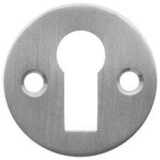 Escutcheon Key Hole Cover SATIN CHROME Victorian Keyhole Door Plate Matt Silver