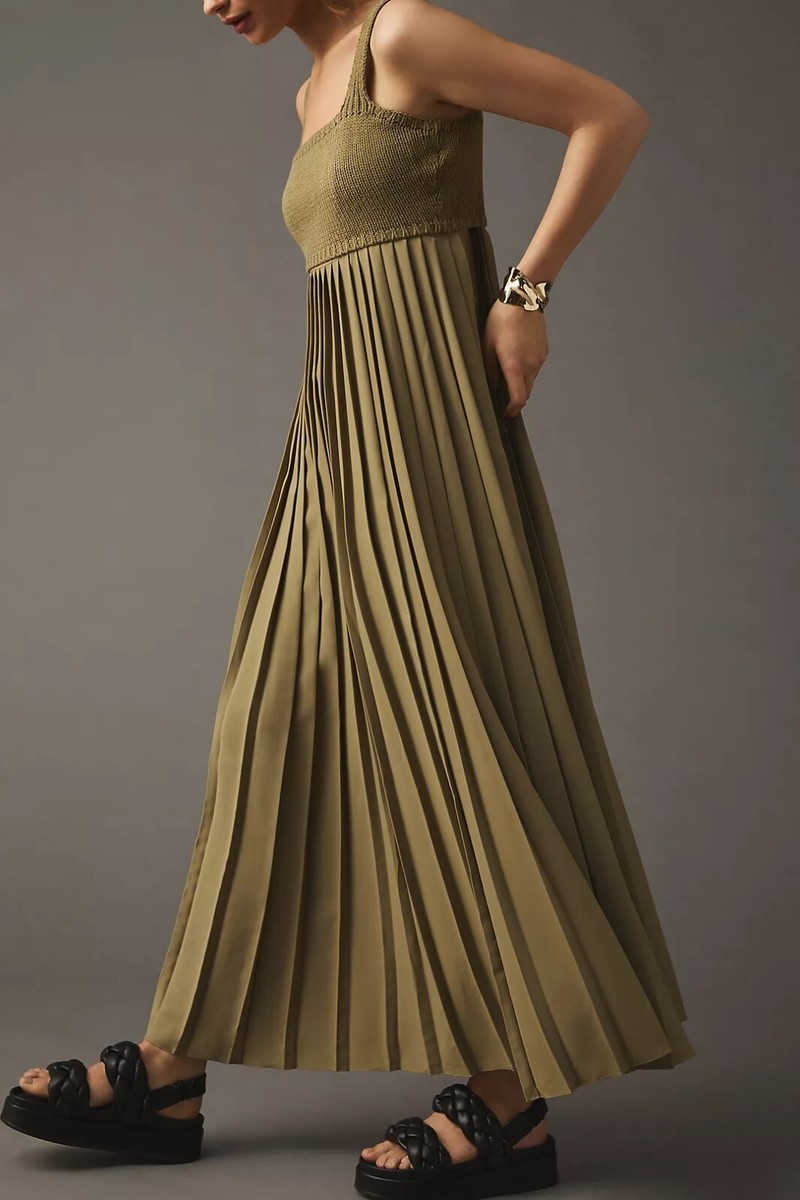 Anthropologie x Mare Mare Pleated Dark Green Maxi Dress - Size Medium NWOT | eBay Anthropologie x Mare Mare Pleated Dark Green Maxi Dress - Size Medium NWOT | eBay