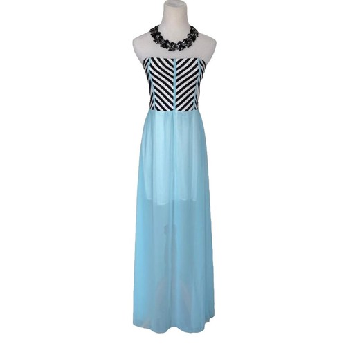 blue floral cold shoulder dress Printed Cold Shoulder Short Sleeve Maxi Dress