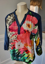 DESIGUAL Top Floral with Denim. Size S (US) f...