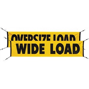 84" x 18" Reversible Wide/Oversize Load Mesh Banner with Hooks