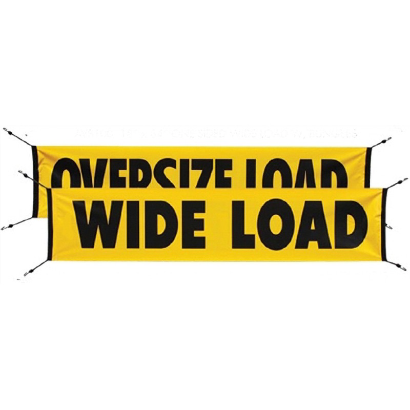 84" x 18" Reversible Wide/Oversize Load Mesh Banner with Hooks