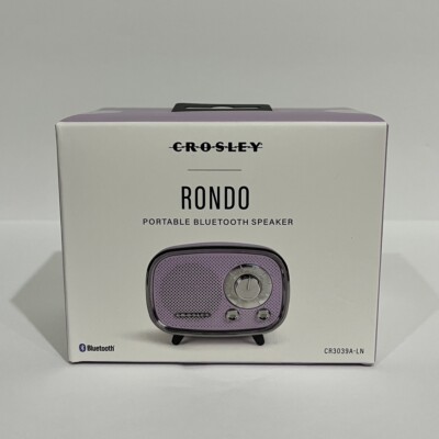 Crosley Rondo Retro Style Bluetooth Speaker - NWT Sealed Rare Color Purple Lilac