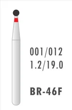 BOMAOER SUPÉR Multi-Use Diamond Burs Round  001/012F Fine Grit BR-46F