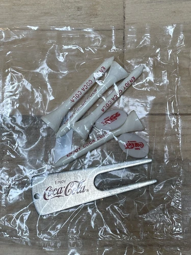 VINTAGE ENJOY COCA-COLA TRADEMARK  GOLF TEES WITH MARKER SET