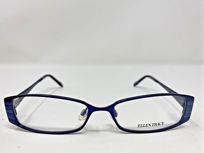 Ellen Tracy Eyeglasses Frames Grenada 54-16-135 Navy Full Rim KE79