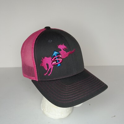 Pink Cowboy Rodeo High Stakes Bull Riding Richardson Adjustable Baseball Hat Cap