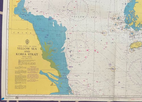 Papel gráfico mapa Almirantazgo 3480 CHINA COREA Y JAPÓN MAR AMARILLO Y ESTRECHO DE COREA - Imagen 2 de 8