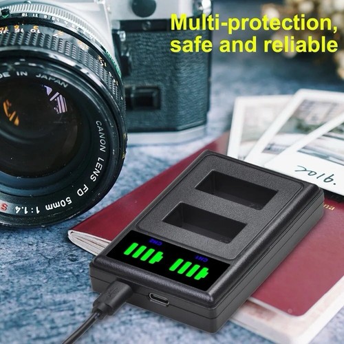 EN-EL20 DUAL Battery Charger for Nikon DL24-500, 1 J1, 1 J2, 1 J3, 1 S1, 1 V3 - Picture 2 of 4