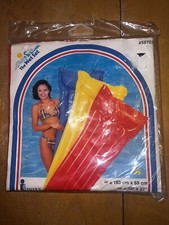 VINTAGE INTEX THE WET SET GLOSSY POOL RAFT MAT ORANGE New