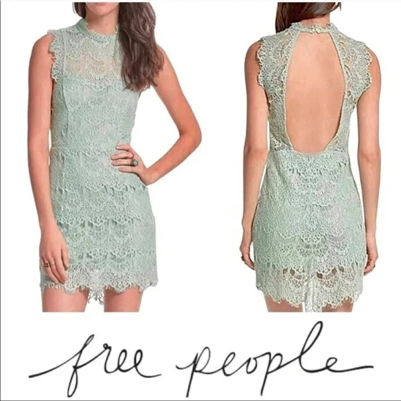 free people mint green dress Free People Mint Button Up Ruffle Maxi Dress with Drawstring Sleeves- – The  Saved Collection main image 0