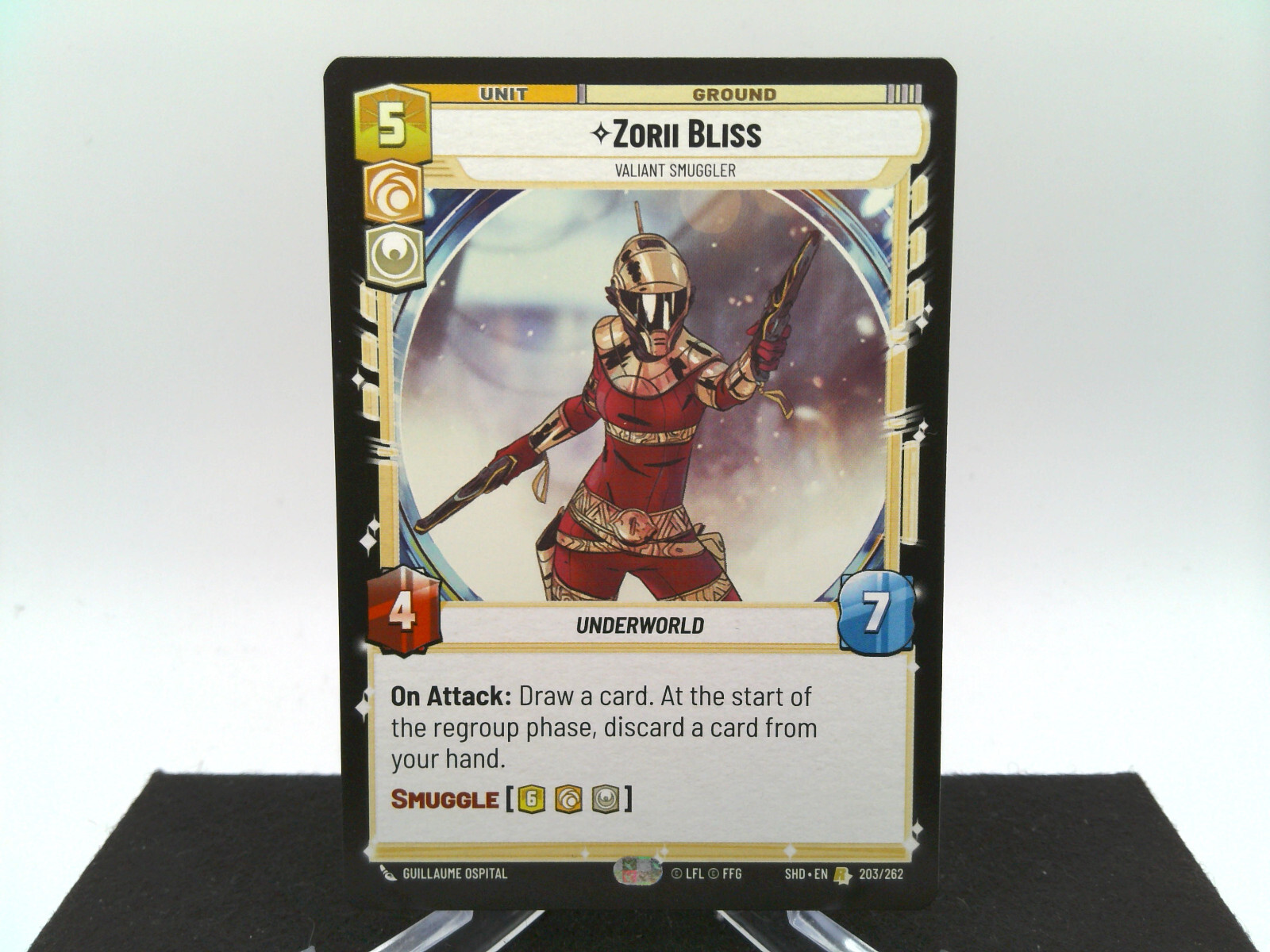 Zorii Bliss - Valiant Smuggler 203 Shadows of the Galaxy SHD Star Wars SWU