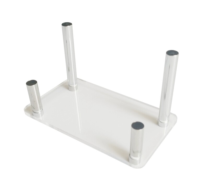 Plexiglass Business Card and Gift Card Holder - Clear Lucite Stand  -image