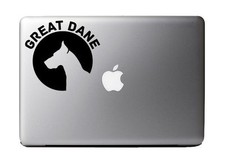 Great Dane Dog Breed Pride Black Vinyl Decal for Windows / Apple MacBook Laptop