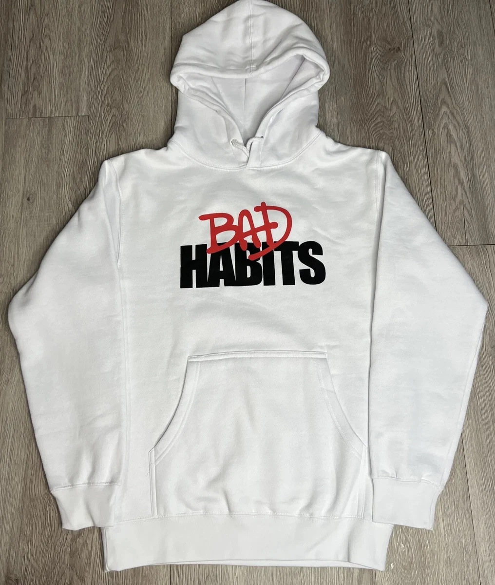 Vlone x Nav White Drip Bad Habits Merch Collab Pullover Hoodie Menu0026#039;s  Size Large | eBay