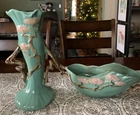 Roseville Ming Tree Vase And Console Bowl