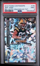 JEFF JANIS 2014 Contenders #140 ROOKIE TICKET CRACKED ICE SEC AUTO 02/22 PSA 9