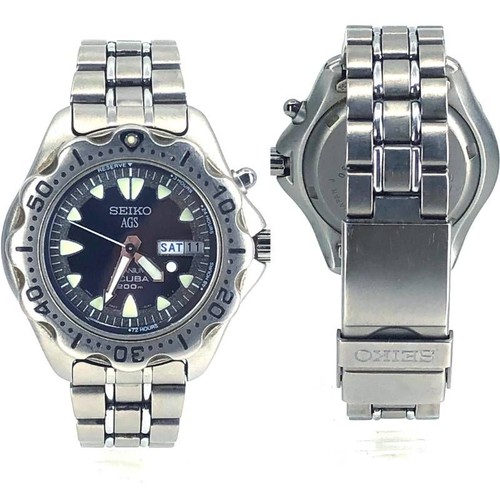 SEIKO AGS Scuba 200m 5M23-6B40 Kinetic Quartz Titaniu… - Gem