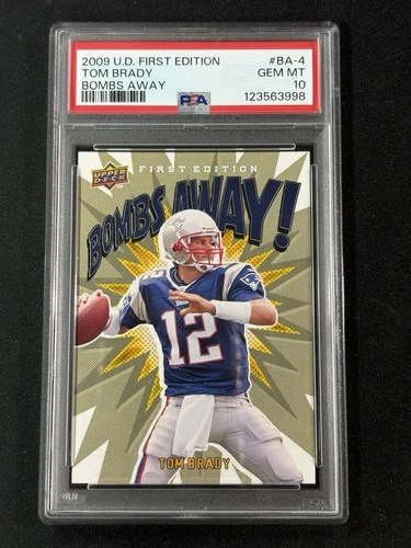 💎 2009 UD First Edition Tom Brady #BA-4 Bombs Away PSA 10 GEM Low Pop SSP 💎