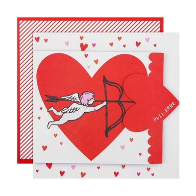 Hallmark Valentinskarte explodierend Konfetti Valentinstag Amor Bogen Pfeil Rot