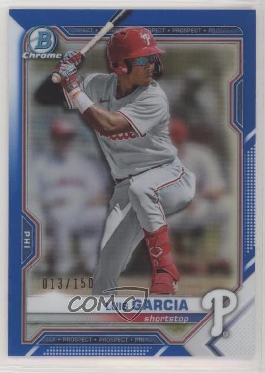 2021 Bowman Chrome Prospects Blue Refractor 13/150 Luis Garcia #BCP-79 0ji1
