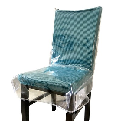 Plastic Dining Chair Covers with Backrests,Clear PVC Seat Chair Protector Wat...