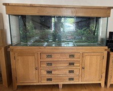 Aqua Oak Large Glass Aquarium, Overall Dimensions 180x50x151cm. 420 Litres.