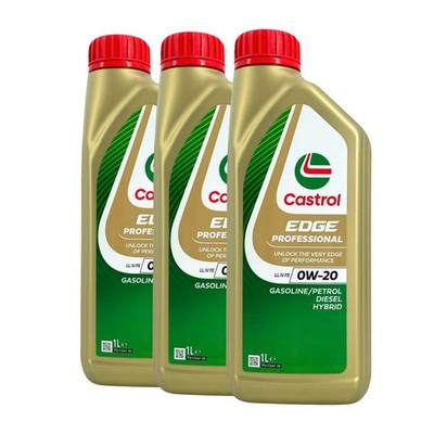CASTROL Edge Professional LL IV FE 0W-20 PKW-Motorenöl VW 50800, 3x1 Liter