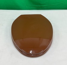 Chocolate brown Bemis solid plastic Elongated Toilet Seat New Old Stock