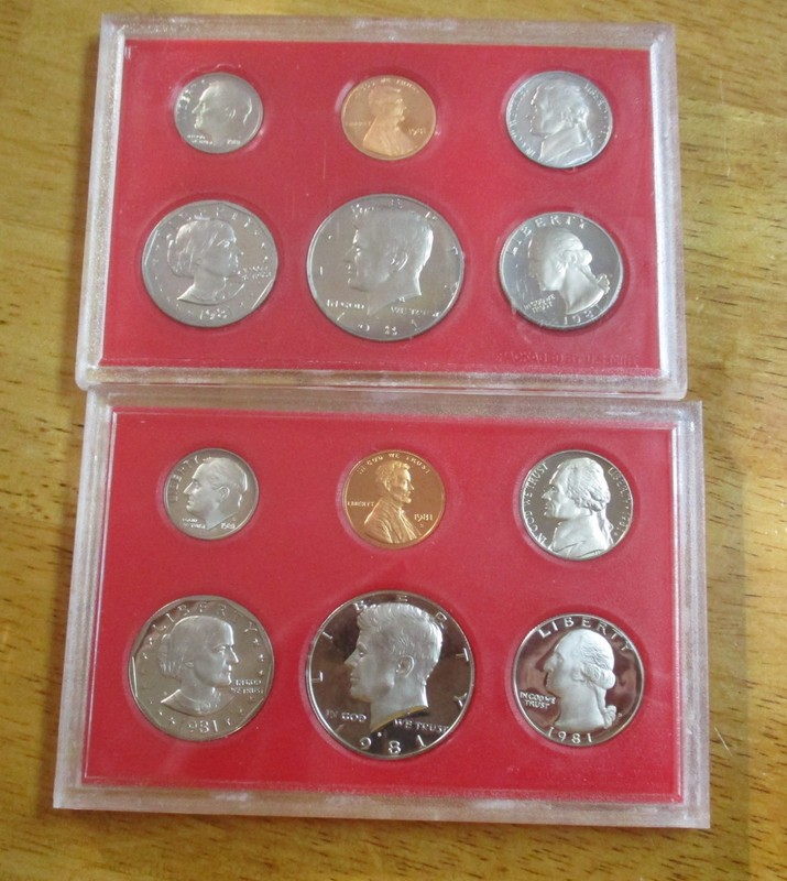 Two Mint Encased 6 Coin Sets 1981 S John Kennedy