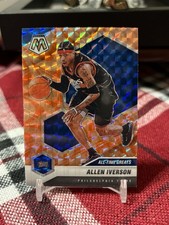 2021 Mosaic NBA Basketball #292 ALLEN IVERSON All-Time Greats Orange Prizm