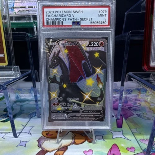 Pokémon Charizard V Champion's Path Secret Rare Holo PSA 9 #079/073 2020