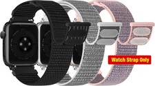 3 Pack Only Strap For Apple Watch 41mm Nylon Sport Adjustable Breathable