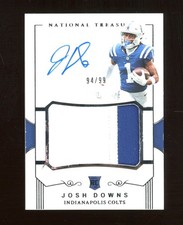 2023 National Treasures Josh Downs RPA RC Rookie 2-Color Patch AUTO 94/99