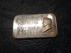 Vintage John F Kennedy One Ounce Silver Bar From Madison Mint 1973