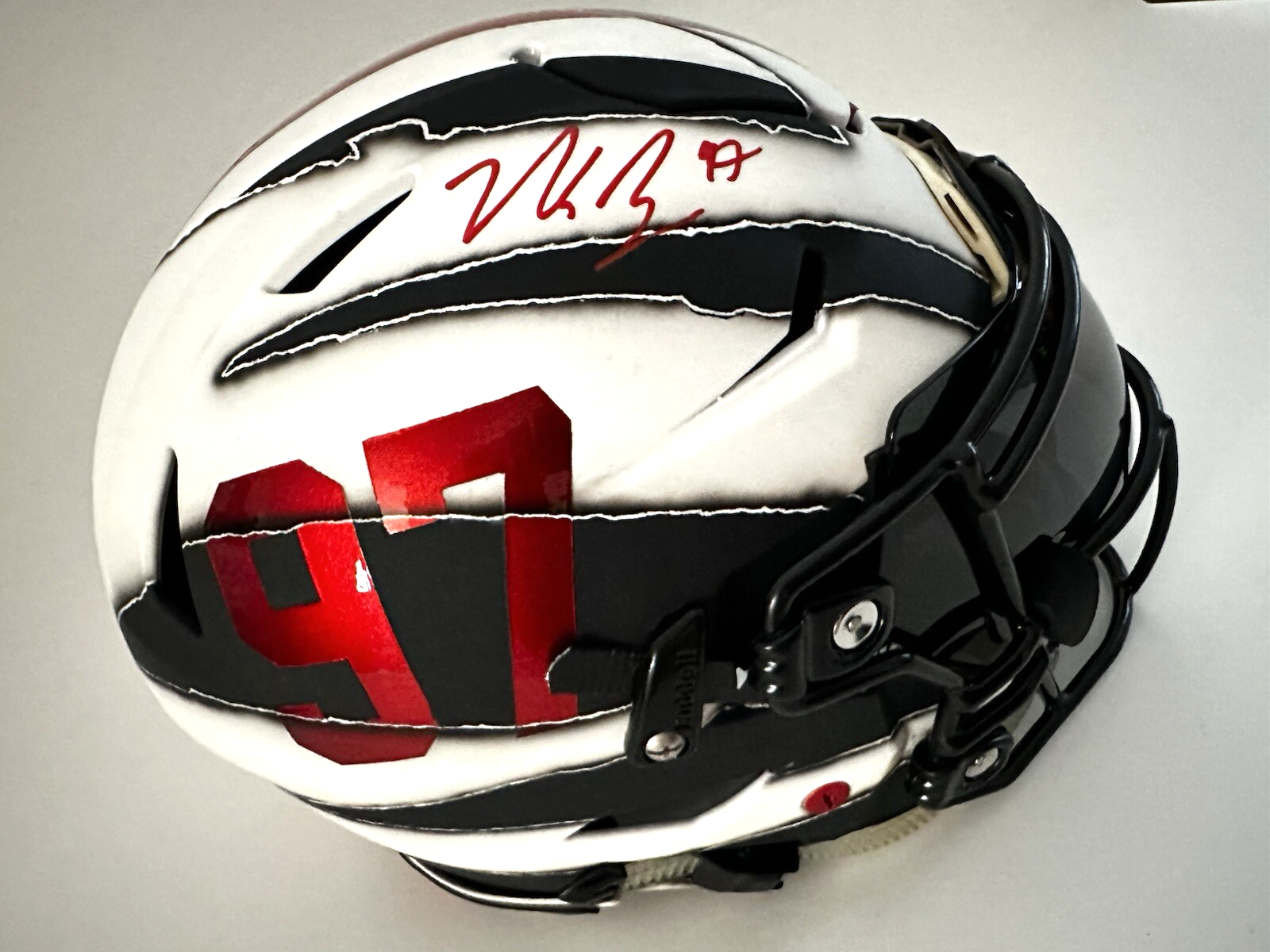 Nick Bosa Autographed Signed Ohio State Buckeyes Custom Ripped Hydro 49ers / OH State Speed Flex Helmet BAS Holo 