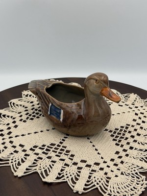 VINTAGE ROSEMEADE DAKOTA POTTERY HEN MALLARD ASHTRAY