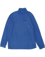 MOUNTAIN WAREHOUSE Mens Zip Neck Fleece Jumper Medium Blue Polyester AY09
