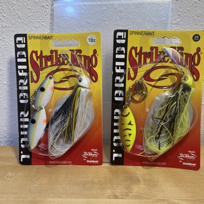 2 Strike King Tour Grade 1 - 1/2 Oz & 1 - 3/8 Painted Willow Blades Spinnerbait