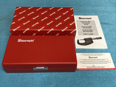 Starrett 796.1XFL-1 Electronic Micrometer, 0-1''/0-25mm Range, .00005''/0.001mm