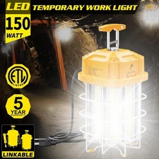 LED Jobsite Light 150W Linkable Temporary Work Construction Tunnel Hanging Lamp