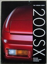 NISSAN 200 SX UK Car Sales Brochure May 1989 #S24/M9015/5.89/L819