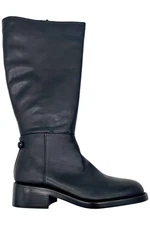 Sam Edelman Women's Mable Athletic Calf Riding Boot Leather Black