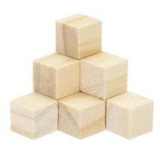 Crafts Wooden cube 200 Pcs Square Natural Solid Wood Crafts Blocks
